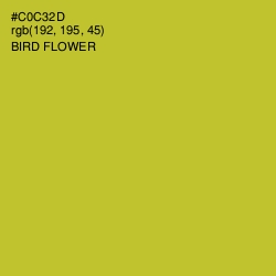 #C0C32D - Bird Flower Color Image