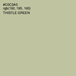 #C0C3A0 - Thistle Green Color Image