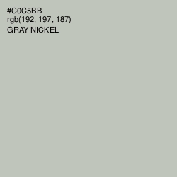 #C0C5BB - Gray Nickel Color Image