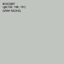 #C0C6BF - Gray Nickel Color Image