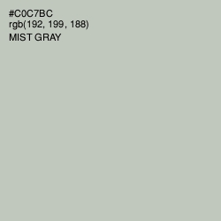 #C0C7BC - Mist Gray Color Image