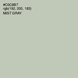 #C0C8B7 - Mist Gray Color Image