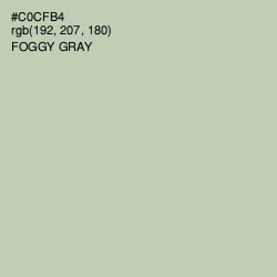 #C0CFB4 - Foggy Gray Color Image