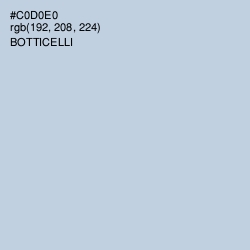 #C0D0E0 - Botticelli Color Image