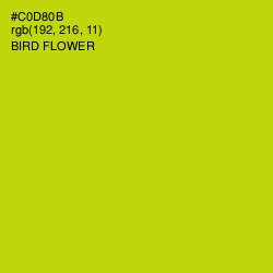 #C0D80B - Bird Flower Color Image