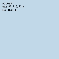 #C0D8E7 - Botticelli Color Image