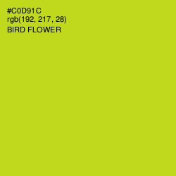 #C0D91C - Bird Flower Color Image