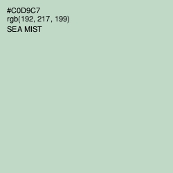#C0D9C7 - Sea Mist Color Image