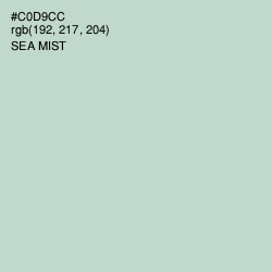 #C0D9CC - Sea Mist Color Image