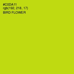 #C0DA11 - Bird Flower Color Image