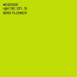 #C0DD05 - Bird Flower Color Image