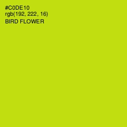 #C0DE10 - Bird Flower Color Image