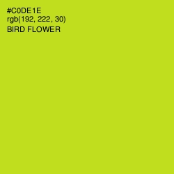 #C0DE1E - Bird Flower Color Image