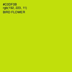 #C0DF0B - Bird Flower Color Image
