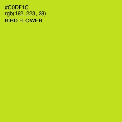 #C0DF1C - Bird Flower Color Image