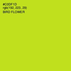 #C0DF1D - Bird Flower Color Image
