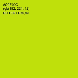 #C0E00C - Bitter Lemon Color Image