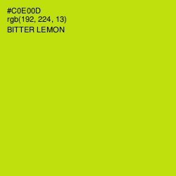 #C0E00D - Bitter Lemon Color Image