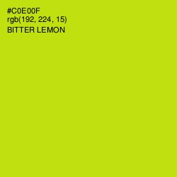 #C0E00F - Bitter Lemon Color Image