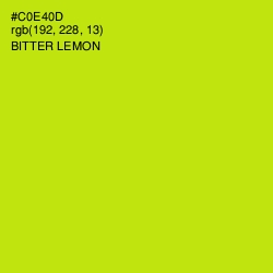 #C0E40D - Bitter Lemon Color Image