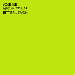 #C0E40E - Bitter Lemon Color Image