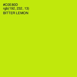 #C0E80D - Bitter Lemon Color Image