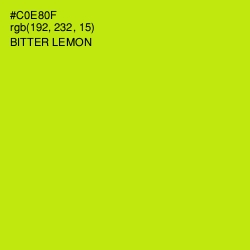 #C0E80F - Bitter Lemon Color Image