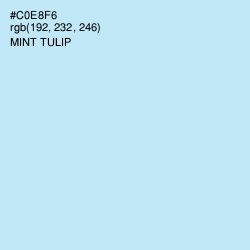 #C0E8F6 - Mint Tulip Color Image