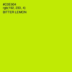 #C0E904 - Bitter Lemon Color Image