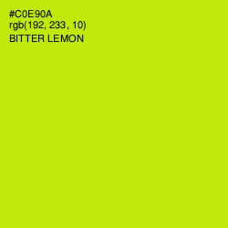 #C0E90A - Bitter Lemon Color Image