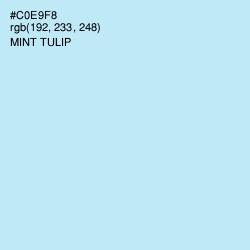 #C0E9F8 - Mint Tulip Color Image