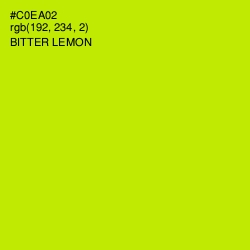 #C0EA02 - Bitter Lemon Color Image
