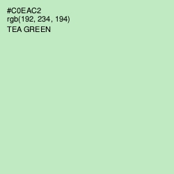 #C0EAC2 - Tea Green Color Image