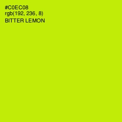 #C0EC08 - Bitter Lemon Color Image