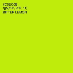 #C0EC0B - Bitter Lemon Color Image