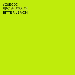 #C0EC0C - Bitter Lemon Color Image