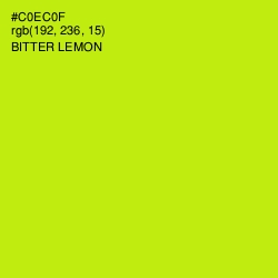 #C0EC0F - Bitter Lemon Color Image