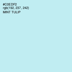#C0EDF2 - Mint Tulip Color Image