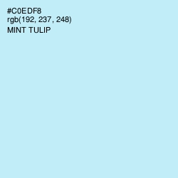 #C0EDF8 - Mint Tulip Color Image