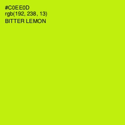 #C0EE0D - Bitter Lemon Color Image