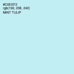 #C0EEF2 - Mint Tulip Color Image