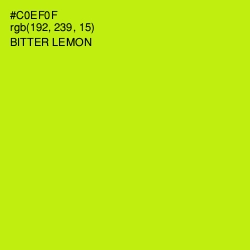 #C0EF0F - Bitter Lemon Color Image