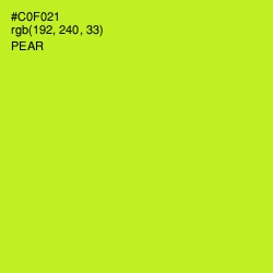 #C0F021 - Pear Color Image