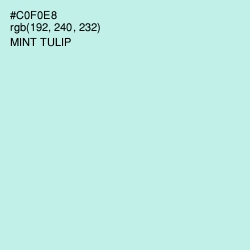 #C0F0E8 - Mint Tulip Color Image