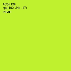#C0F12F - Pear Color Image