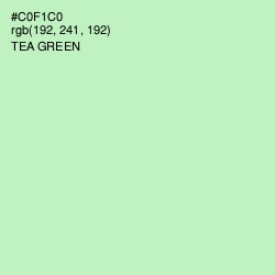 #C0F1C0 - Tea Green Color Image