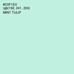 #C0F1E0 - Mint Tulip Color Image