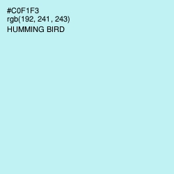 #C0F1F3 - Humming Bird Color Image