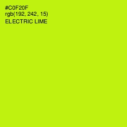 #C0F20F - Electric Lime Color Image