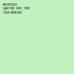 #C0F2C0 - Tea Green Color Image